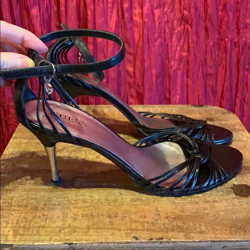 Guess black leather  heels